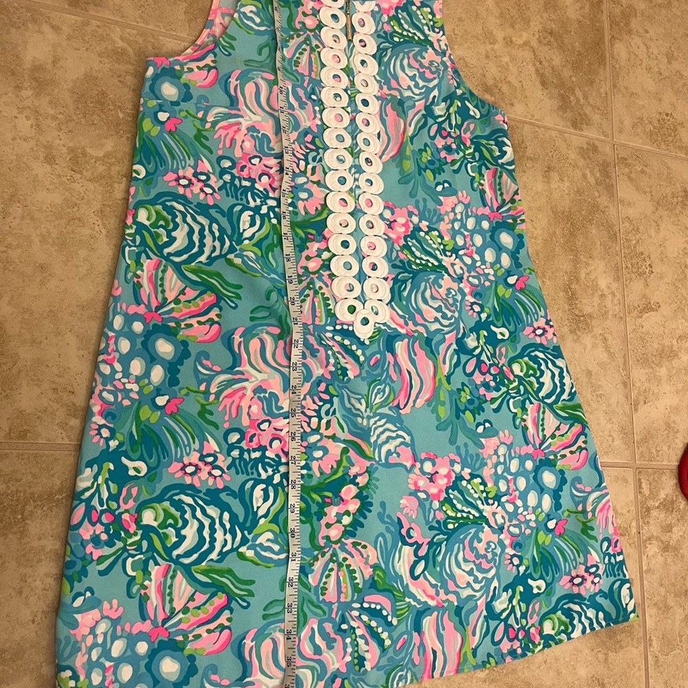 Lilly Pulitzer Blue and Pink Mini Dress-size 10 - Picture 6 of 9